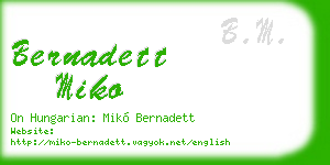 bernadett miko business card