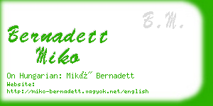 bernadett miko business card